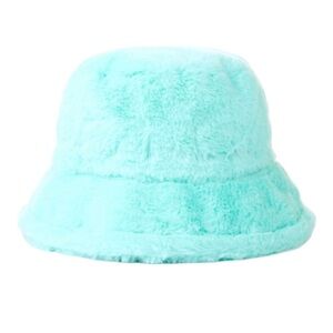 Fluffy Bucket Hat Unisex Color Bright Green Size OS